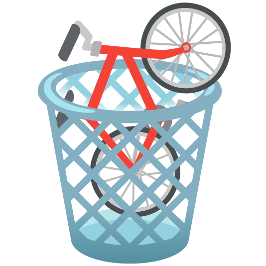 wastebasket bike