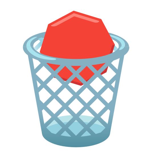 wastebasket octagonal sign