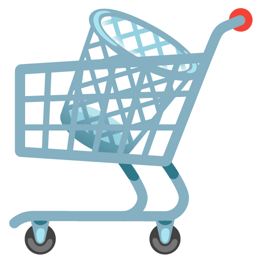 wastebasket shopping trolley