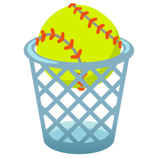 wastebasket softball