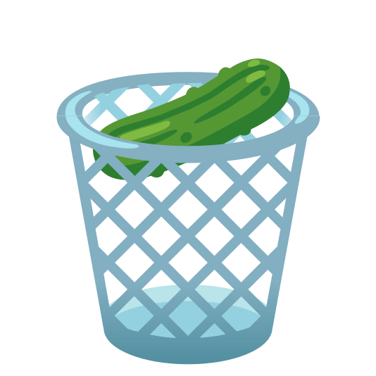 wastebasket cucumber