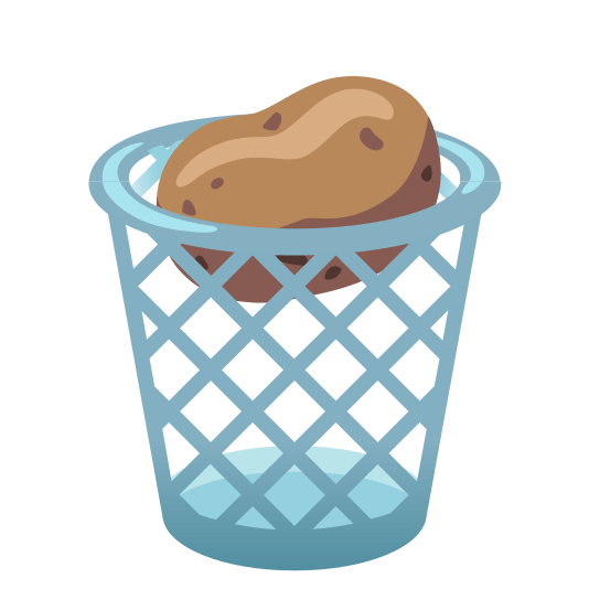 wastebasket potato