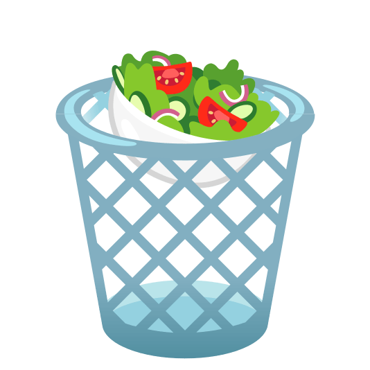 wastebasket green salad