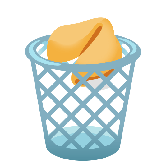 wastebasket fortune cookie