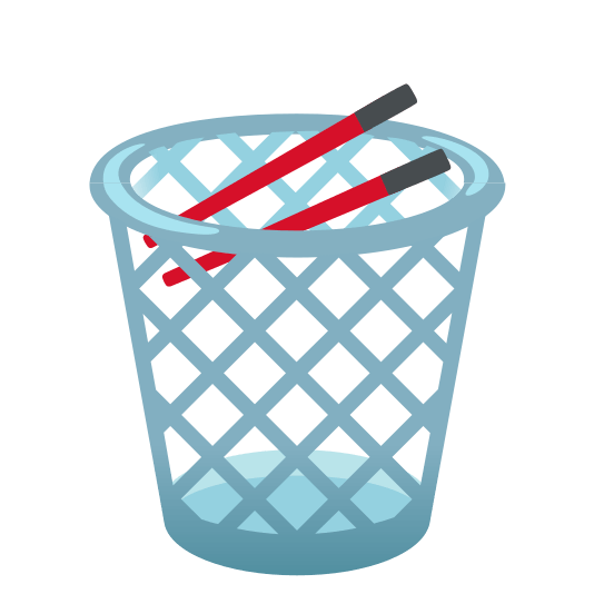 wastebasket chopsticks