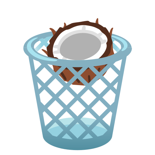 wastebasket coconut