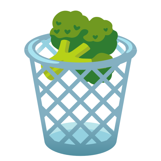 wastebasket broccoli