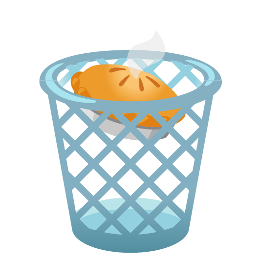 wastebasket pie