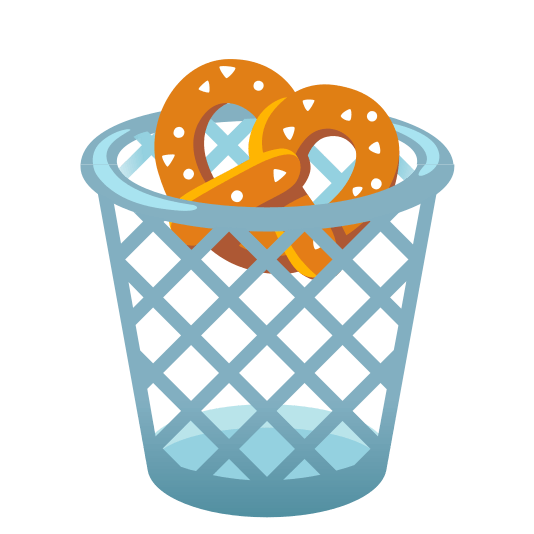 wastebasket pretzel