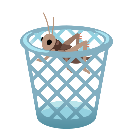 wastebasket cricket