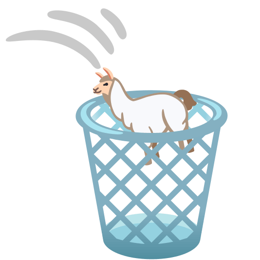 wastebasket llama