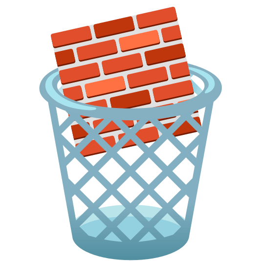 wastebasket bricks