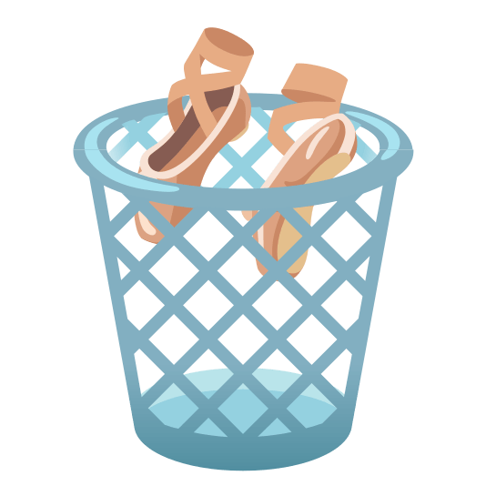 wastebasket ballet shoes