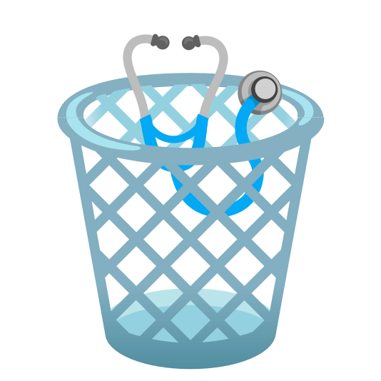 wastebasket stethoscope