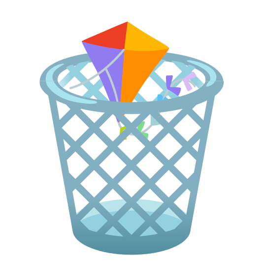 wastebasket kite