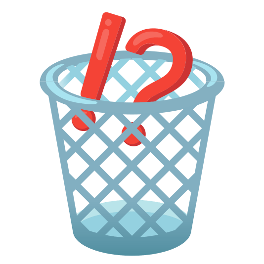 wastebasket interrobang