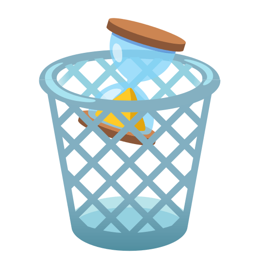 wastebasket hourglass