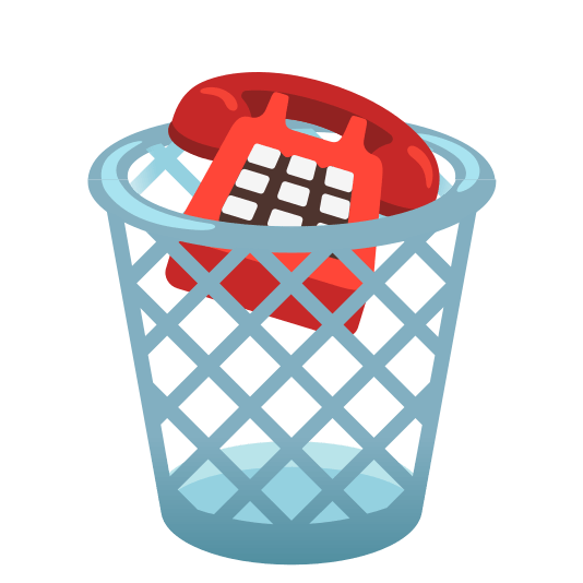 wastebasket phone