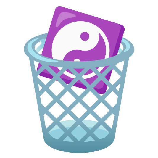 wastebasket yin yang