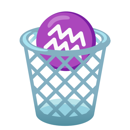 wastebasket aquarius