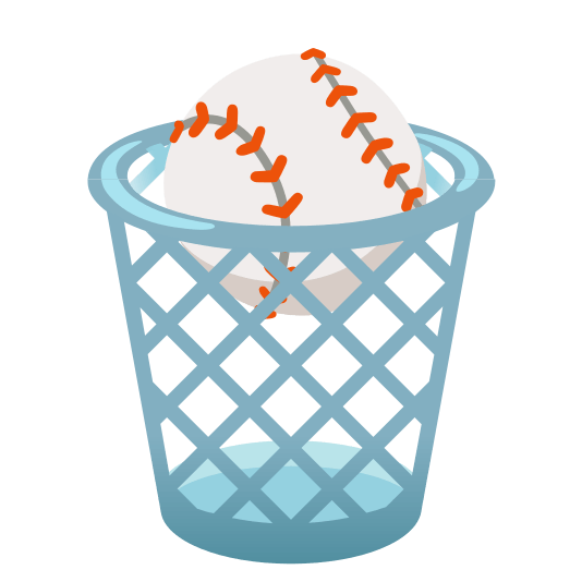 wastebasket baseball