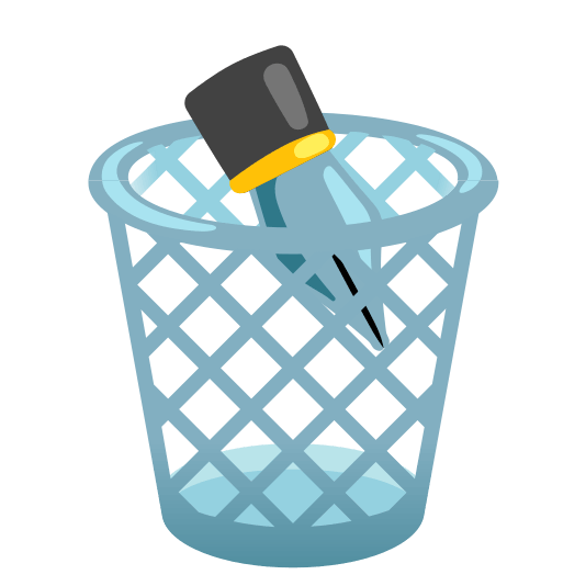 wastebasket black nib