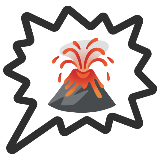 right anger bubble volcano