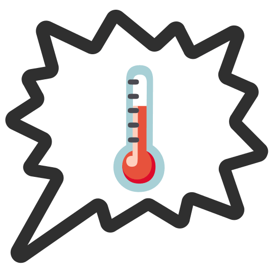 right anger bubble thermometer