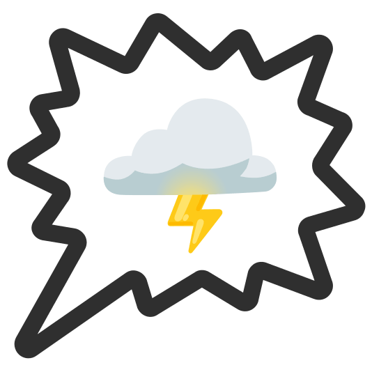 right anger bubble lightning