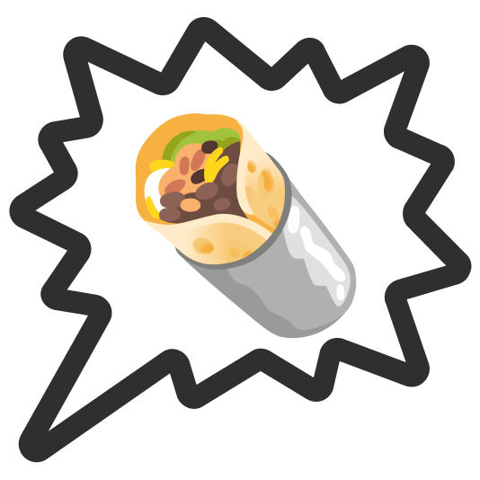 right anger bubble burrito