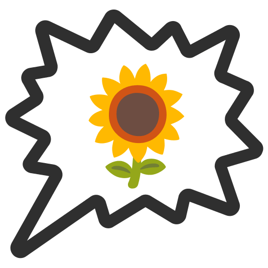 right anger bubble sunflower