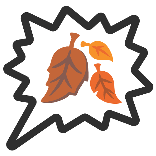 right anger bubble fallen leaf