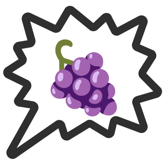 right anger bubble grapes
