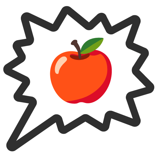 right anger bubble apple