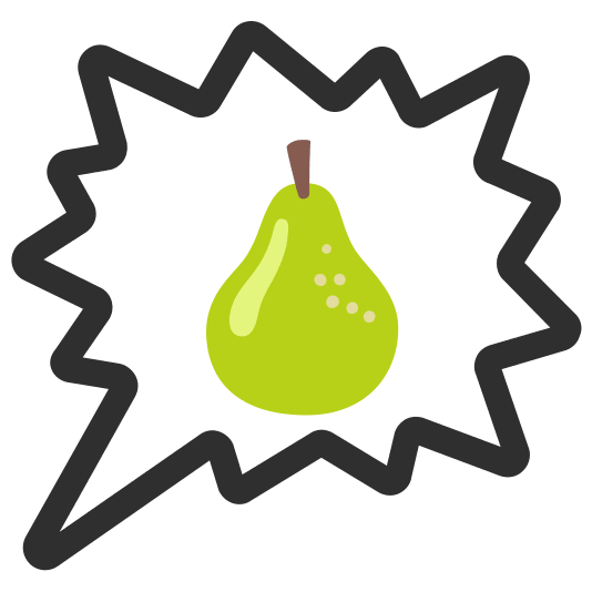 right anger bubble pear