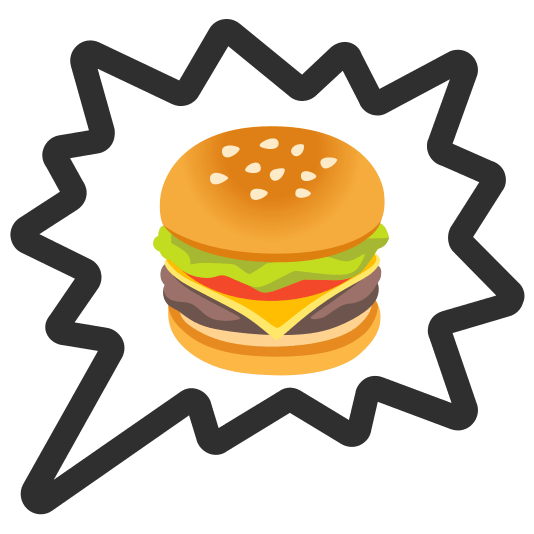 right anger bubble hamburger