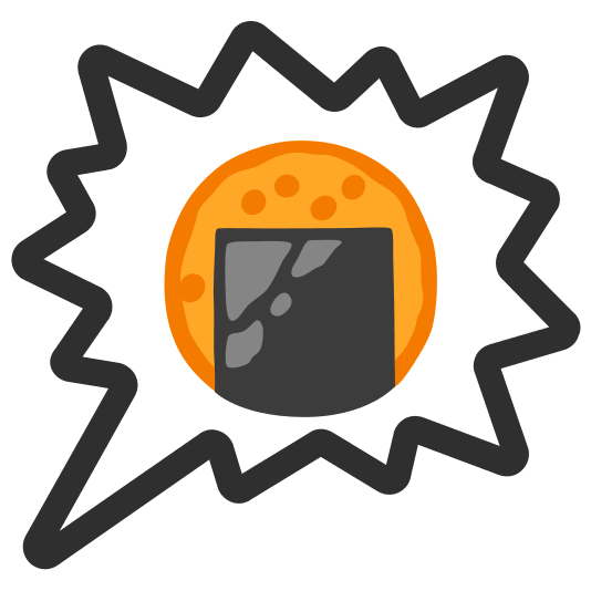 right anger bubble rice cracker