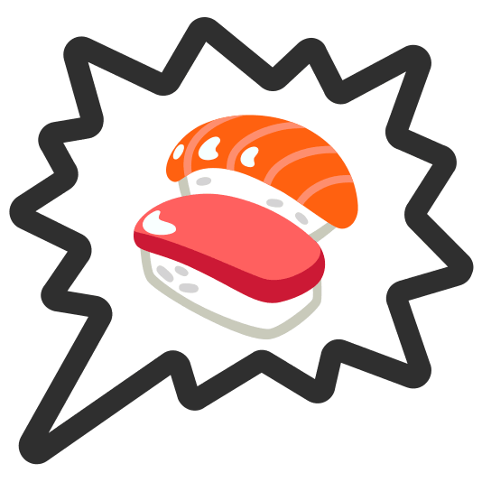 right anger bubble sushi