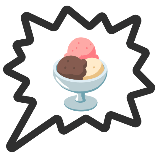 right anger bubble ice cream