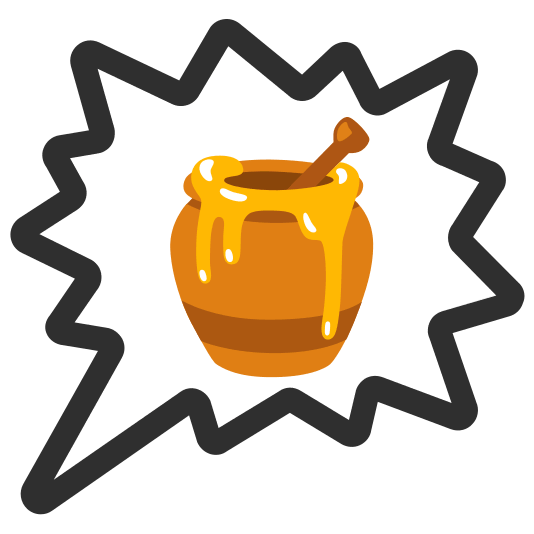 right anger bubble honey pot