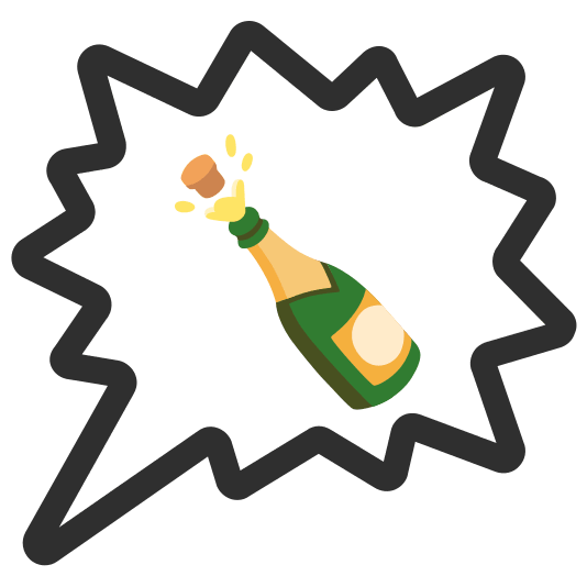 right anger bubble champagne