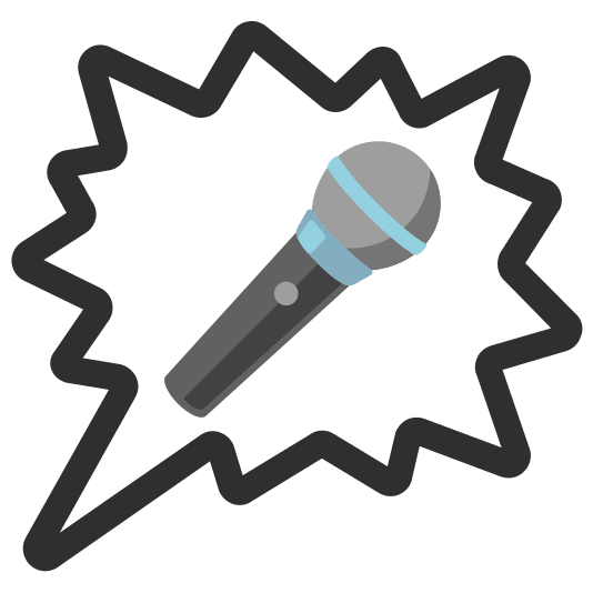 right anger bubble microphone