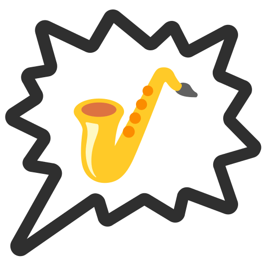 right anger bubble saxophone