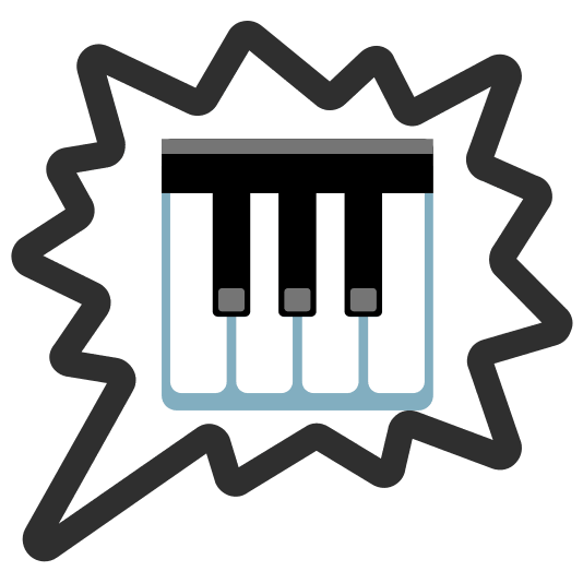 right anger bubble musical keyboard