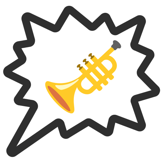 right anger bubble trumpet