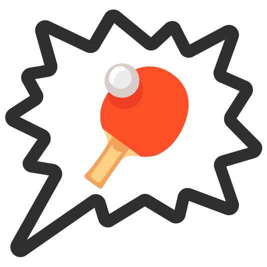 right anger bubble table tennis paddle and ball