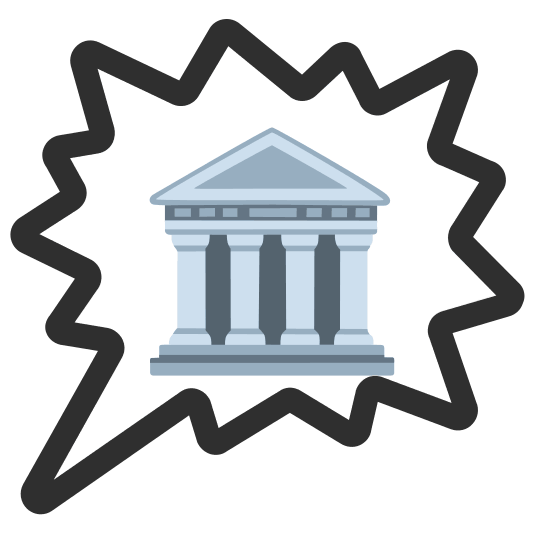 right anger bubble classical building