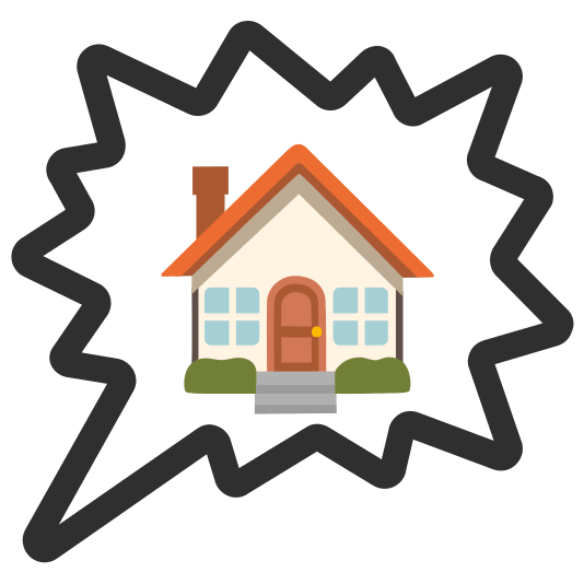 right anger bubble house