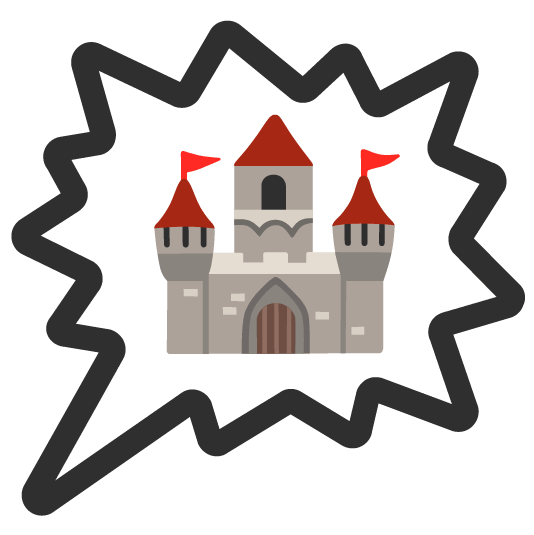 right anger bubble european castle