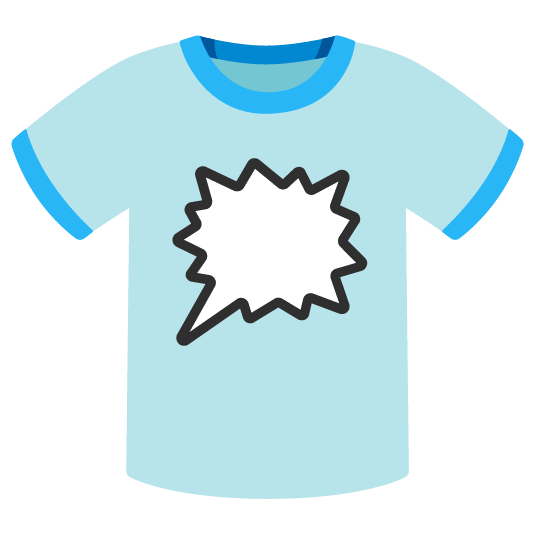 right anger bubble shirt